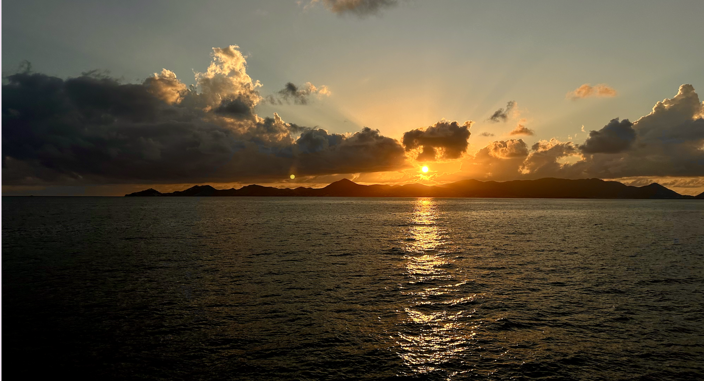 Panorama en ferry pour Saint-Barth